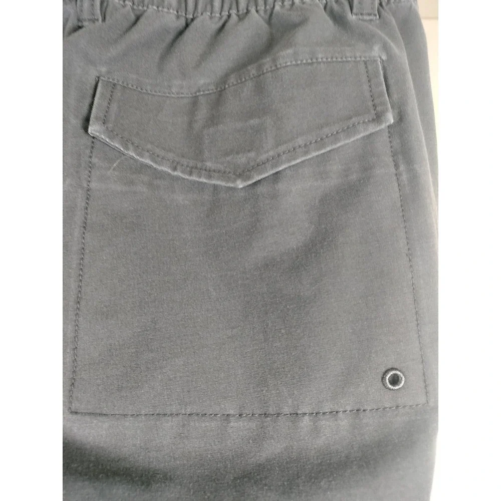 Huk Next Level Fishing Pants Boys Youth Large YL Gray Elastic Waist Stretch Sun